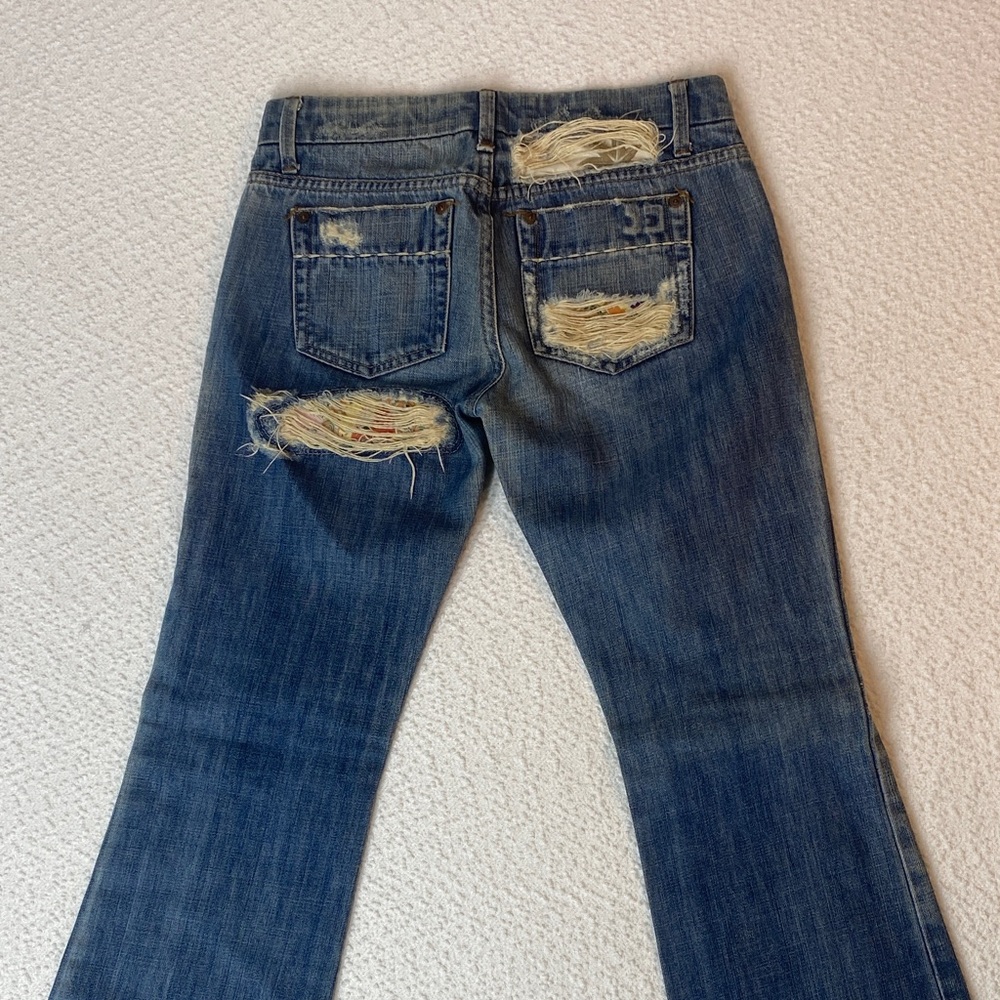 Joe's Jeans Low Rise Boho chic Embroidered Distressed and patchwork detail - Picture 12 of 14